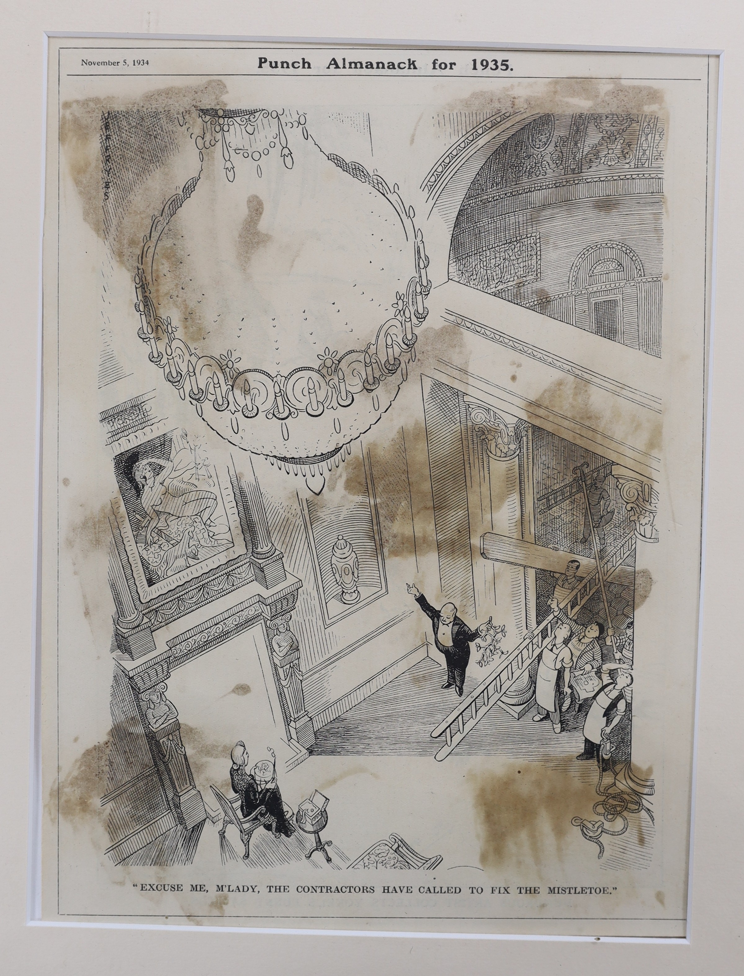 Four William Ridgewell for Punch printed cartoons c.1935, 25 x 19cm